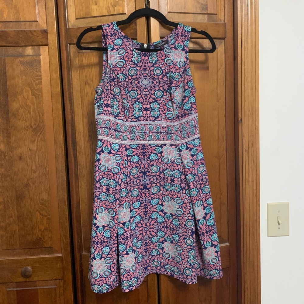Pink and blue dress
